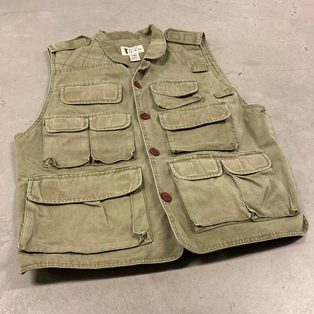 vintage 90s tactical cargo vest jacket
